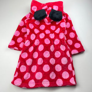 Girls Disney, Minnie Mouse dressing gown / bath robe, L: 55cm, EUC, size 3,  