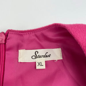 Girls Stardust, lined pink soft feel dress, no size, armpit to armpit: 32.5cm, GUC, size 6-7, L: 66cm