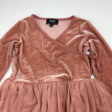 Load image into Gallery viewer, Girls Bardot Junior, lined tulle &amp; velour party dress, EUC, size 3, L: 48cm