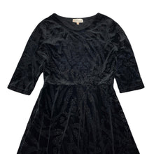 Load image into Gallery viewer, Girls Tammy Girl, black velour party dress, GUC, size 10-11, L: 73cm