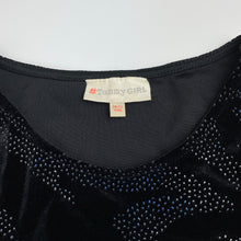 Load image into Gallery viewer, Girls Tammy Girl, black velour party dress, GUC, size 10-11, L: 73cm