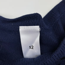 Load image into Gallery viewer, Girls Target, navy knitted cotton &amp; sequin long sleeve dress, EUC, size 12, L: 71cm