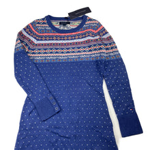 Load image into Gallery viewer, Girls Tommy Hilfiger, soft feel knitted cotton/wool blend long sleeve dress, NEW, size 8, L: 63cm