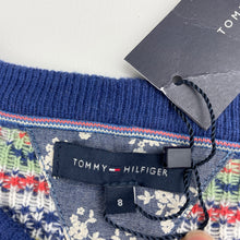 Load image into Gallery viewer, Girls Tommy Hilfiger, soft feel knitted cotton/wool blend long sleeve dress, NEW, size 8, L: 63cm