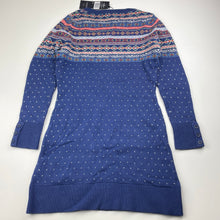 Load image into Gallery viewer, Girls Tommy Hilfiger, soft feel knitted cotton/wool blend long sleeve dress, NEW, size 8, L: 63cm