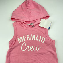 Load image into Gallery viewer, Girls B Collection, pink sleeveless hooded sweater dress, mermaid, NEW, size 3, L: 49cm