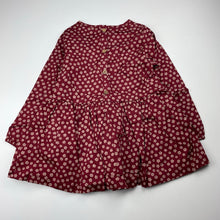 Load image into Gallery viewer, Girls Little Bear Cookie, lined floral long sleeve top, L: 49cm, armpit to armpit: 30cm, shoulder to cuff: 37cm, EUC, size 4-5,  