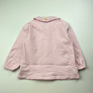 Girls Dimple, embroidered pink cotton long sleeve top, GUC, size 3,  