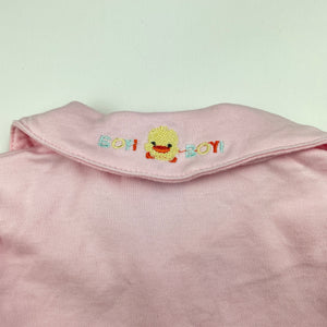 Girls Dimple, embroidered pink cotton long sleeve top, GUC, size 3,  