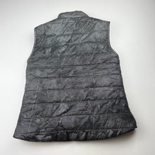 Load image into Gallery viewer, Girls Target, black &amp; silver metallic puffer vest / jacket, FUC, size 9,  