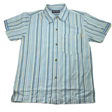 Load image into Gallery viewer, Boys MOOSE, striped cotton short sleeve shirt, EUC, size 10,  