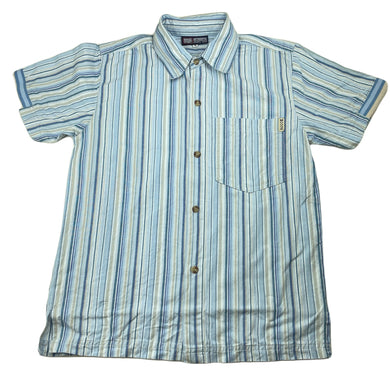 Boys MOOSE, striped cotton short sleeve shirt, EUC, size 10,  