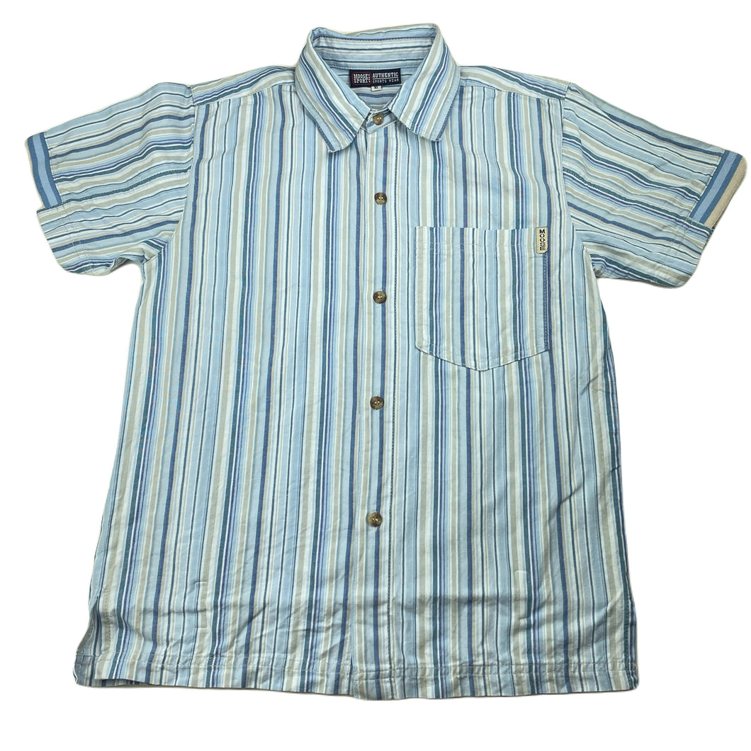 Boys MOOSE, striped cotton short sleeve shirt, EUC, size 10,  