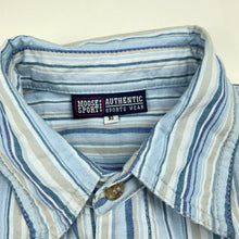 Load image into Gallery viewer, Boys MOOSE, striped cotton short sleeve shirt, EUC, size 10,  