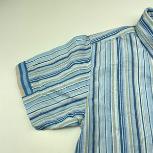 Boys MOOSE, striped cotton short sleeve shirt, EUC, size 10,  