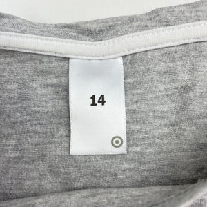 Girls Target, grey marle long sleeve t-shirt / top, GUC, size 14,  