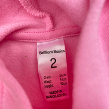 Load image into Gallery viewer, Girls Brilliant Basics, fleece lined zip hoodie sweater, EUC, size 2,  