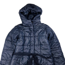 Load image into Gallery viewer, Girls Cotton On, navy puffer jacket / coat, L: 57cm, marks back left cuff, FUC, size 6,  