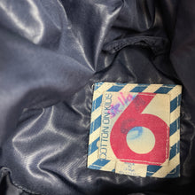 Load image into Gallery viewer, Girls Cotton On, navy puffer jacket / coat, L: 57cm, marks back left cuff, FUC, size 6,  
