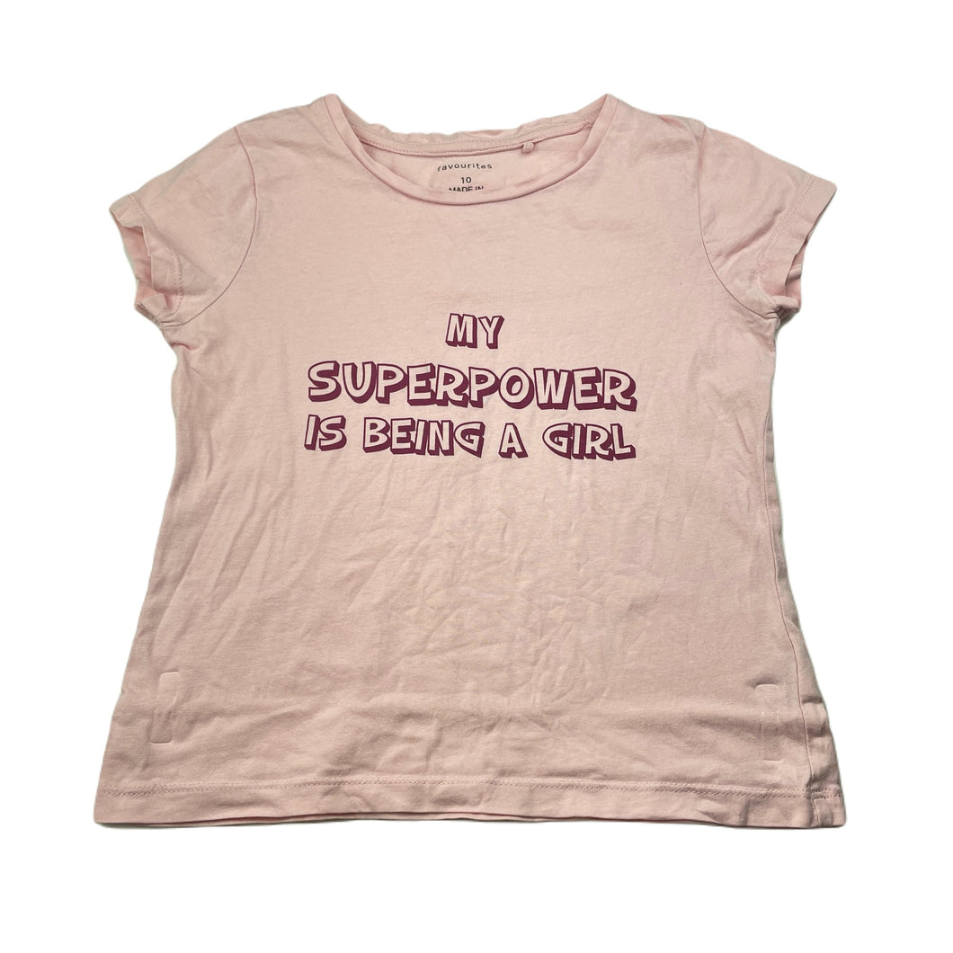 Girls Favourites, pink cotton t-shirt / top, GUC, size 10,  