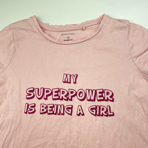 Girls Favourites, pink cotton t-shirt / top, GUC, size 10,  