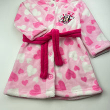 Load image into Gallery viewer, Girls Disney, Minnie Mouse fleece dressing gown/bath robe, L: 50cm, EUC, size 2,  