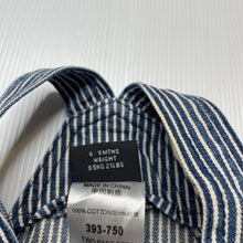 Load image into Gallery viewer, Boys Next, striped denim overalls / shortalls, EUC, size 0,  
