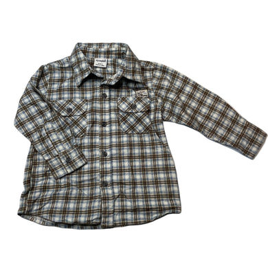 Boys Dymples, flannel cotton long sleeve shirt, EUC, size 2,  
