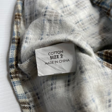 Load image into Gallery viewer, Boys Dymples, flannel cotton long sleeve shirt, EUC, size 2,  