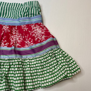 Girls Hilly Chrisp, lined cotton skirt, elasticated, L: 28.5cm, EUC, size 2,  