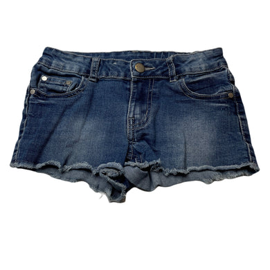 Girls Target, blue stretch denim shorts, adjustable, GUC, size 7,  
