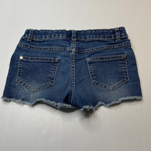 Load image into Gallery viewer, Girls Target, blue stretch denim shorts, adjustable, GUC, size 7,  