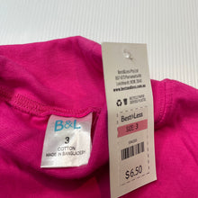 Load image into Gallery viewer, Girls B&amp;L, pink cotton roll neck top / skivvy, NEW, size 3,  