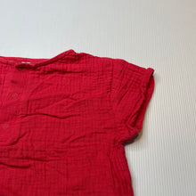Load image into Gallery viewer, unisex Bonds, red crinkle cotton top, FUC, size 1,  