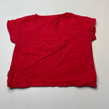 Load image into Gallery viewer, unisex Bonds, red crinkle cotton top, FUC, size 1,  