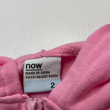 Load image into Gallery viewer, Girls Now, pink fleece lined zip hoodie sweater, EUC, size 2,  