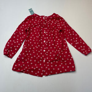 Girls Jacadi Paris, lightweight floral cotton long sleeve top, NEW, size 3,  