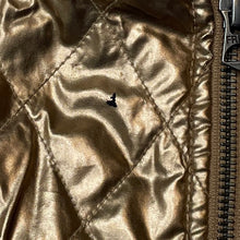 Load image into Gallery viewer, Girls Fred Bare, metallic quilted lightweight jacket, *slight peeling on gold*, FUC, size 2,  