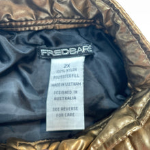 Load image into Gallery viewer, Girls Fred Bare, metallic quilted lightweight jacket, *slight peeling on gold*, FUC, size 2,  