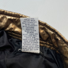 Load image into Gallery viewer, Girls Fred Bare, metallic quilted lightweight jacket, *slight peeling on gold*, FUC, size 2,  