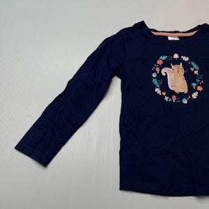 Girls Target, navy cotton long sleeve top, GUC, size 3,  