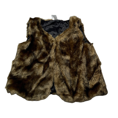Girls Kids & Co, lined faux fur vest, 2 hook fasten, EUC, size 4,  
