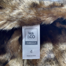 Load image into Gallery viewer, Girls Kids &amp; Co, lined faux fur vest, 2 hook fasten, EUC, size 4,  