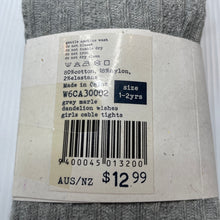 Load image into Gallery viewer, Girls Charlie &amp; Me, grey tights, NEW, size 1-2,  