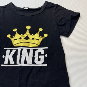 Boys black, t-shirt / top, king, GUC, size 2-3,  