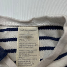 Load image into Gallery viewer, Girls First Impressions, navy &amp; white stripe dress, GUC, size 12 months, L: 37cm