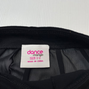 Girls Mango, black ballet / dance skirt, elasticated, EUC, size 1-2,  