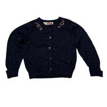 Load image into Gallery viewer, Girls Cotton On, embellished navy metallic knit cardigan, EUC, size 4,  