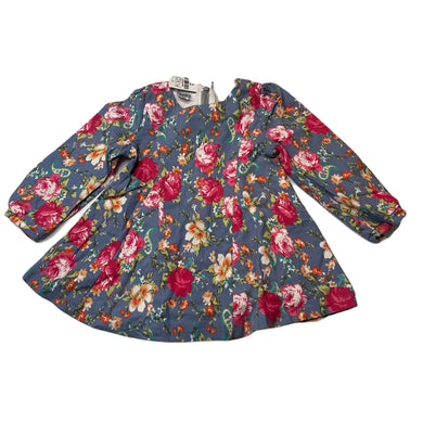 Girls The Childrens Place, lined floral long sleeve top, Sz: S, armpit to armpit: 25cm, shoulder to cuff: 30cm, NEW, size 1-2,  