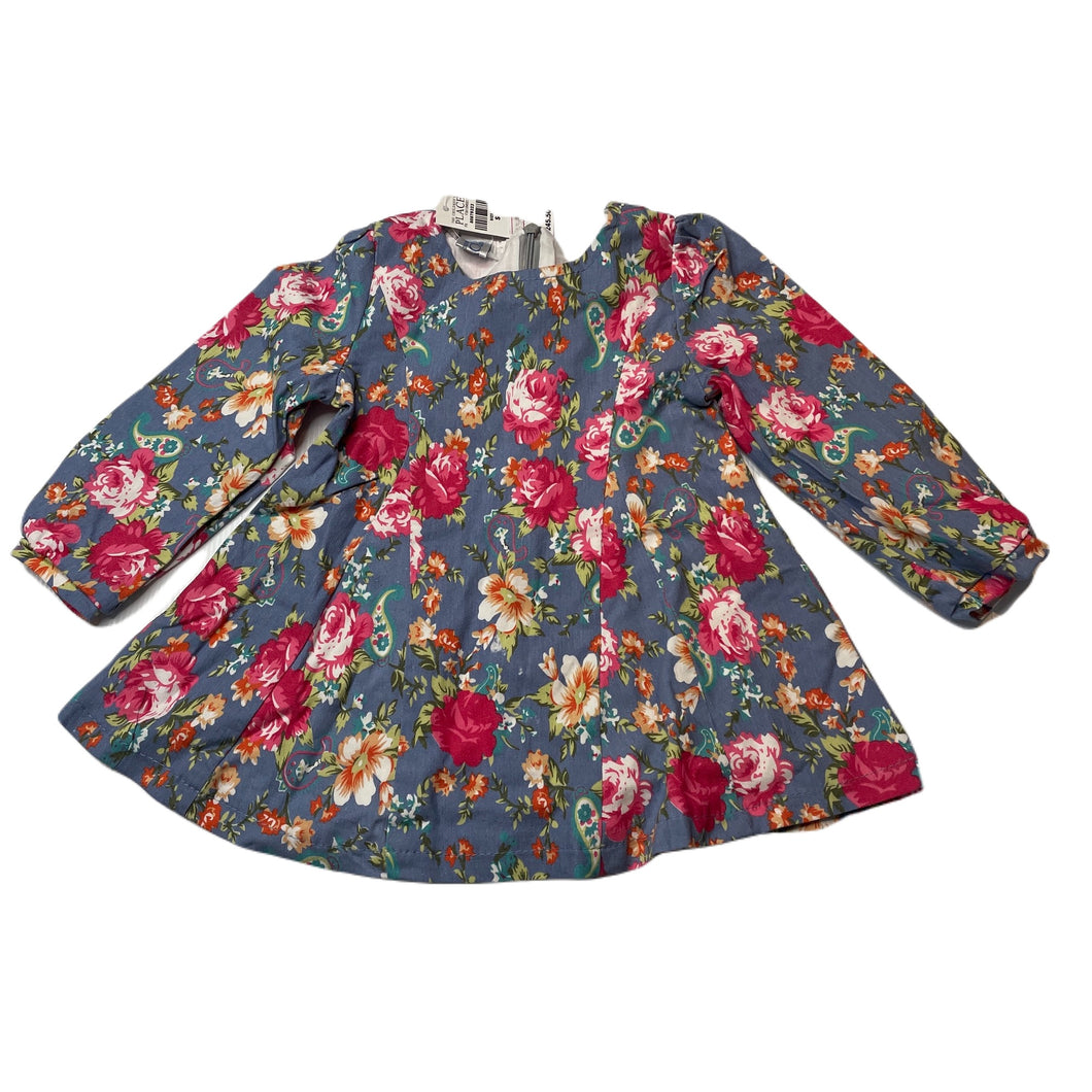 Girls The Childrens Place, lined floral long sleeve top, Sz: S, armpit to armpit: 25cm, shoulder to cuff: 30cm, NEW, size 1-2,  